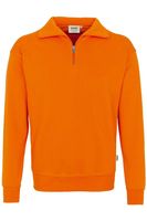 HAKRO 451 Comfort Fit Half-Zip Sweater oranje, Effen