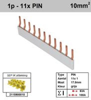 SEP Verdeelkam 1f pin 11 mod 18mm grijs P01011G00
