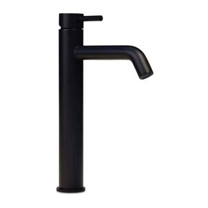Wastafelkraan Blue Label Brondby XL | Opbouw | Mengkraan | Hoog model | 1-hendel | Rond | Mat zwart