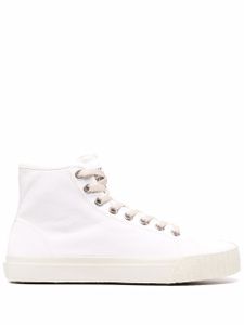 Maison Margiela baskets montantes Tabi en toile - Blanc