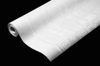 Tafelpapier op rol Damast 120cmx8m uni wit