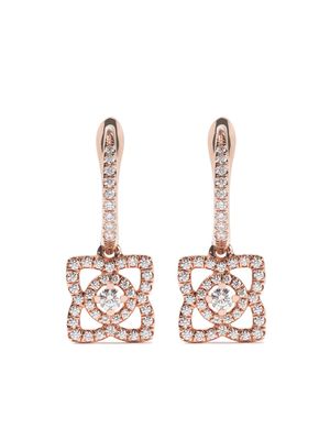 De Beers Jewellers boucles d'oreilles Enchanted Lotus en or rose 18ct et diamants