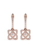 DE BEERS boucles d'oreilles Enchanted Lotus en or rose 18ct pavées de diamants - thumbnail