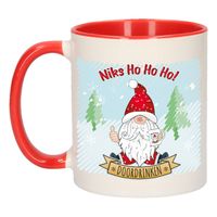 Kerst cadeau koffiemok - kerstman - rood - 300 ml - keramiek   -