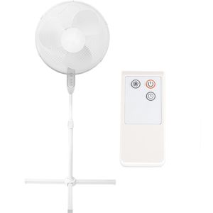 Ventilator - Aigi Lunom - Statiefventilator - Afstandsbediening - Staand - Rond - Mat Wit - Kunststof