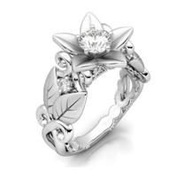 Fashion Rose met diamant vrouwen trouwring Ringmaat: 10