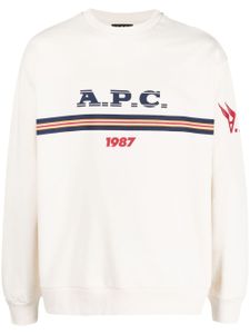 A.P.C. sweat Adam à logo imprimé - Tons neutres