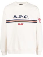 A.P.C. sweat Adam à logo imprimé - Tons neutres - thumbnail