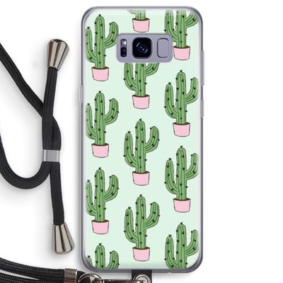 Cactus Lover: Samsung Galaxy S8 Transparant Hoesje met koord