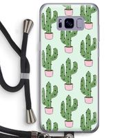 Cactus Lover: Samsung Galaxy S8 Transparant Hoesje met koord