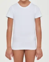 Kinder/ jongens T-shirt korte mouw - Ondershirt naadloos - 100% katoen