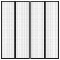 VidaXL Insectendeurgordijnen 2 st magnetisch 220x100 cm zwart