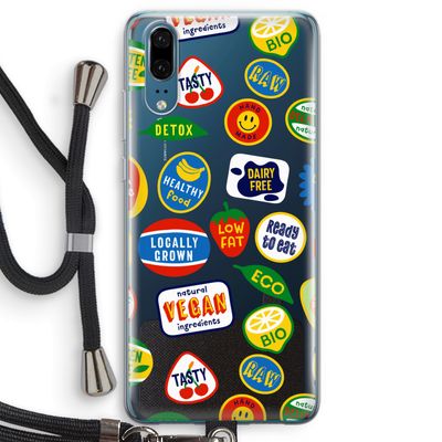 Fruitsticker: Huawei P20 Transparant Hoesje met koord