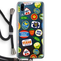 Fruitsticker: Huawei P20 Transparant Hoesje met koord