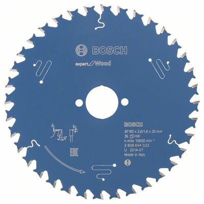 Bosch Accessoires Cirkelzaagblad expert for Wood 180x30x2.6/1.6x36 T - 2608644033