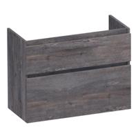 Brauer Delight - Onderkast Ondiep - 80 cm - met 2 Softclose Lades Greeploos en 1 Sifon Uitsparing - Driftwood