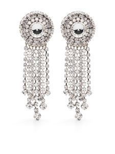 Alessandra Rich boucles d'oreilles à ornements en cristal - Argent