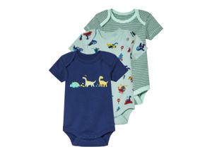 lupilu 3 baby rompers (mint/navy/groen, 74/80)
