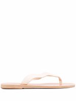 Ancient Greek Sandals tongs Laconia en cuir - Blanc