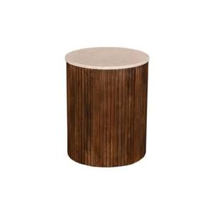 Giga Meubel - Salontafel Marmer Donkerbruin - Set Van 2 - 70cm - Davi