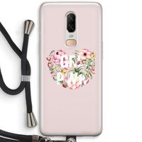 GRL PWR Flower: OnePlus 6 Transparant Hoesje met koord