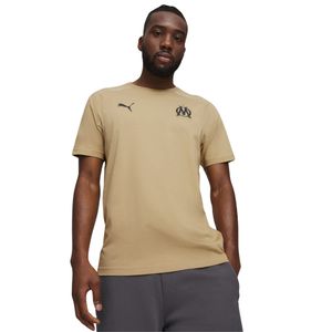 PUMA Olympique Marseille Casuals T-Shirt 2023-2024 Beige