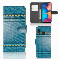 Samsung Galaxy A30 Wallet Case met Pasjes Jeans