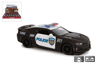 Die Cast Pull back Camaro ZL1 Politieauto