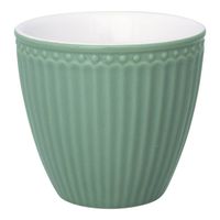 GreenGate Beker (latte cup) Alice dusty green 300 ml - Ø 10 cm - thumbnail