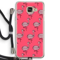 Flamingo: Samsung Galaxy A5 (2016) Transparant Hoesje met koord