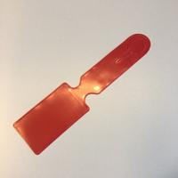 Kofferlabel 55x230mm rood insteek 250st