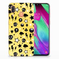 Silicone Back Case Samsung Galaxy A40 Punk Geel