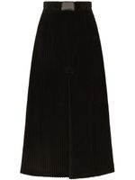 Dolce & Gabbana jupe taille-haute à plaque logo - Noir