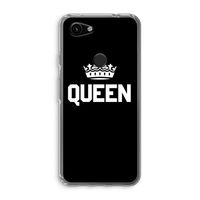 Queen zwart: Google Pixel 3a Transparant Hoesje