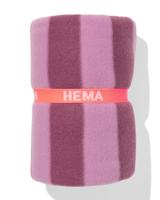 HEMA Plaid 130x150cm fleece gestreept (roze)