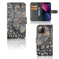 iPhone 13 Mini | Telefoonhoesje | Met pasjeshouder | Krokodillenprint