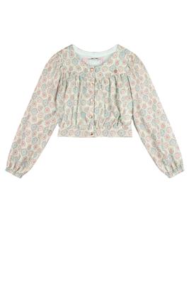 NoNo zomer blouse meisjes - mint - cropped, AOP - Timba