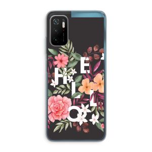 Hello in flowers: Xiaomi Poco M3 Pro 5G Transparant Hoesje