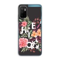 Hello in flowers: Xiaomi Poco M3 Pro 5G Transparant Hoesje