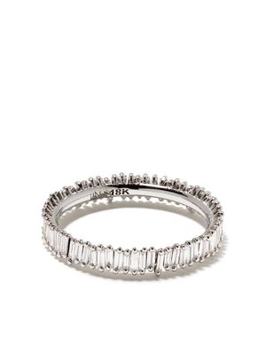 Suzanne Kalan bague Classic Fireworks en or blanc 18ct ornée de diamants - Argent