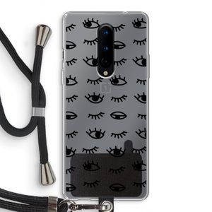 Eye pattern #2: OnePlus 8 Transparant Hoesje met koord