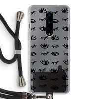 Eye pattern #2: OnePlus 8 Transparant Hoesje met koord