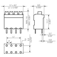 Weidmüller 1874310000 Veerkrachtklemblok 1.5 mm² Aantal polen 5 Zwart 175 stuk(s) - thumbnail