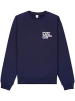 Sporty & Rich logo-print cotton sweatshirt - Bleu