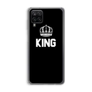 King zwart: Samsung Galaxy A12 Transparant Hoesje