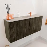 Toiletmeubel Mondiaz Joya Dlux | 90 cm | Meubelkleur Shadow | Faye wastafel Opalo Wasbak Midden | 1 kraangat