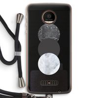 Marmeren cirkels: Motorola Moto Z Force Transparant Hoesje met koord