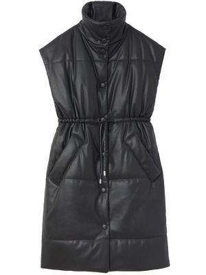 Proenza Schouler White Label gilet matelassé en cuir artificiel - Noir