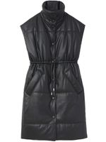 Proenza Schouler White Label gilet matelassé en cuir artificiel - Noir