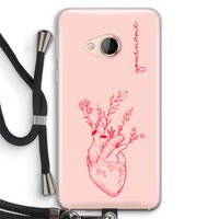 Blooming Heart: HTC U Play Transparant Hoesje met koord